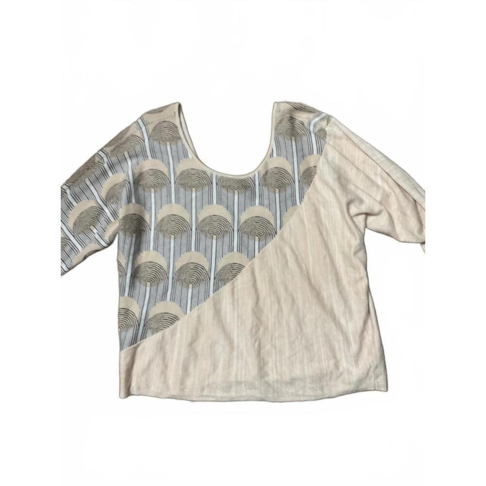 Anthropologie Daily Practice Hazy Daze Mixed Print Sweater XL